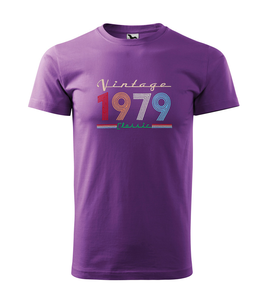 Vyšívané pánske tričko, vyšívaný motív VINTAGE